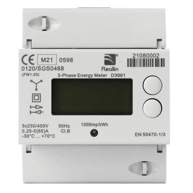Three Phase Four Wire DIN Rail Meter -- D3001-LM Three Phase Four Wire DIN Rail Meter -- D3001-LM